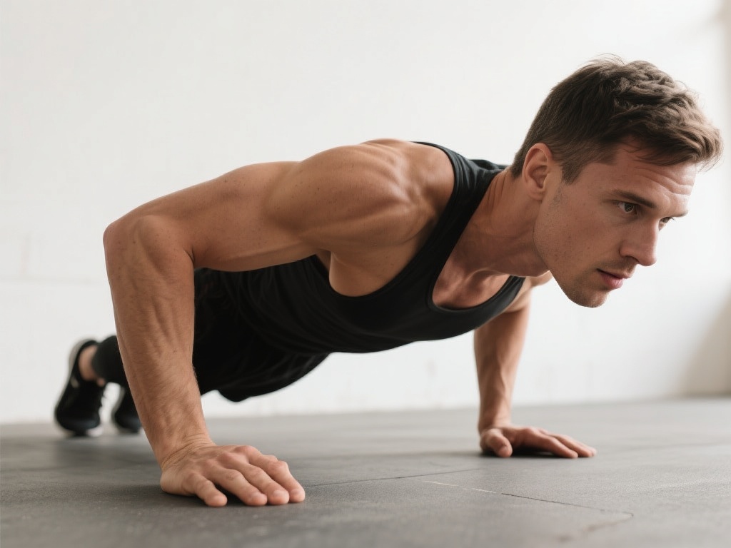 俯卧撑是一种无需场地限制的训练方式，适合任何人群。