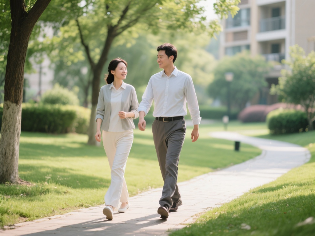 散步：每天花30分钟在公园或小区散步，不仅能活动筋